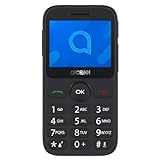 Alcatel 2020X Pantalla 2.4' Teléfono Móvil Fácil Uso, Teclas Grandes, para Personas Mayores. Base cargadora, Camara, Bluetooth, Linterna, Boton SOS, Grabadora, Gris [Versión ES/PT]