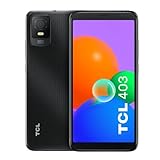 TCL 403 - Smartphone de 6' (2GB-32GB Ampliable MicroSD, Dual SIM, Cámaras 8MP+5MP, Batería 3000mAh, Android 12 Go Ed.) Negro