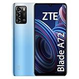 ZTE Blade A72 - Smartphone 6,74' HD+ 90hz, 3GB RAM, 64GB Almacenamiento ampliable a 1TB, Bateria de 5130 mAh, Carga rápida 22,5W, Triple cámara 13MP, Azul