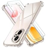 ivoler 3 in 1 Funda para Honor 400 5G con 2 Piezas Cristal Templado, Transparente Carcasa Protectora Antigolpes Case, Suave TPU Silicona Anti-Choques Caso