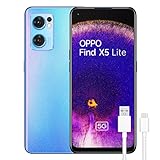 OPPO Find X5 Lite 5G - Smartphone 256GB, 8GB RAM, Dual SIM, Pantalla 6,43”, Cámara 64MP+8MP+2MP, Vídeo 4K, Batería 4500mAh, Carga Rápida 65W – Azul